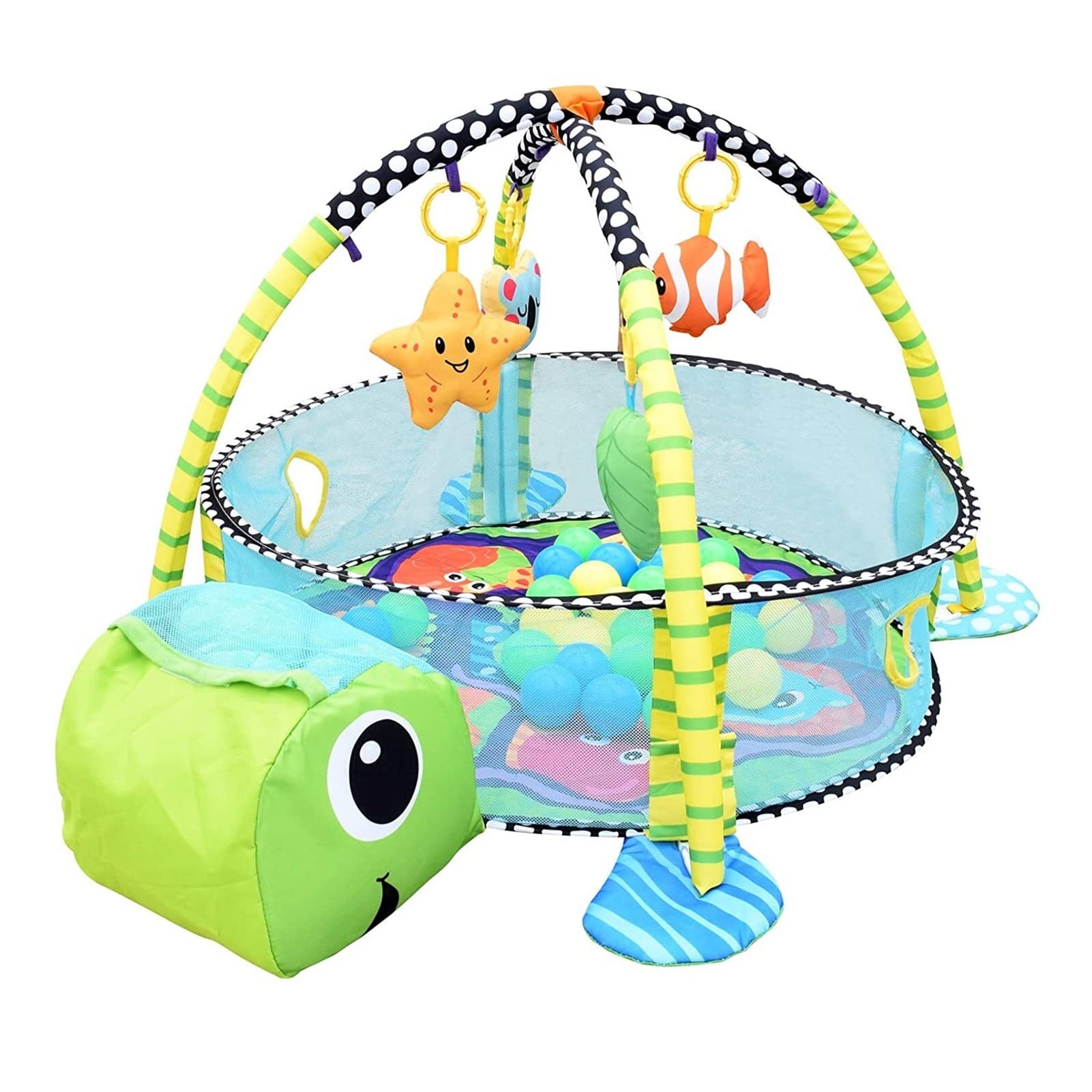 HUACHEN-LS 3-in-1 Baby Play Mat - Non-Toxic Foam Activity Gym & Crawling Blanket for Infants 0-24 Months | Soft Floor Playmat for Tummy Time, Learning & Sensory Development | Perfect Nursery Gift for Boys & Girls