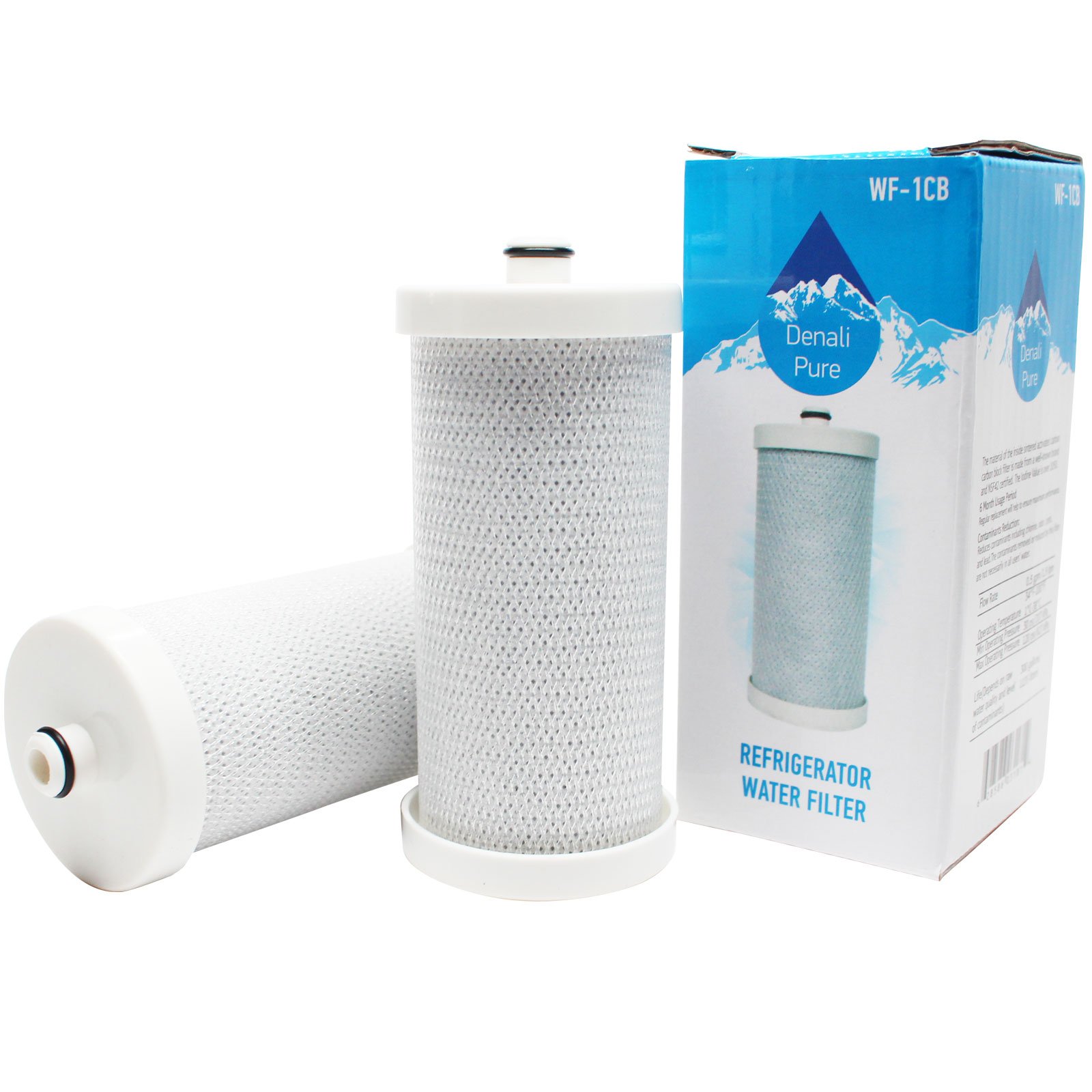 2-Pack Frigidaire FRS3HR5JW0 Refrigerator Water Filter Replacement - Compatible with WF1CB & WFCB Fridge Water Filter Cartridges | Clean Drinking Water for Home & Office Use