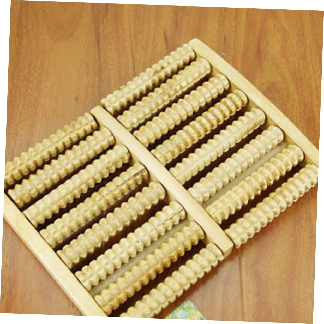 Wooden Foot Massager Roller - Natural Wood Foot Reflexology Massager for Pain Relief, Relaxation & Improved Circulation - Perfect for Home, Office & Post-Workout Recovery