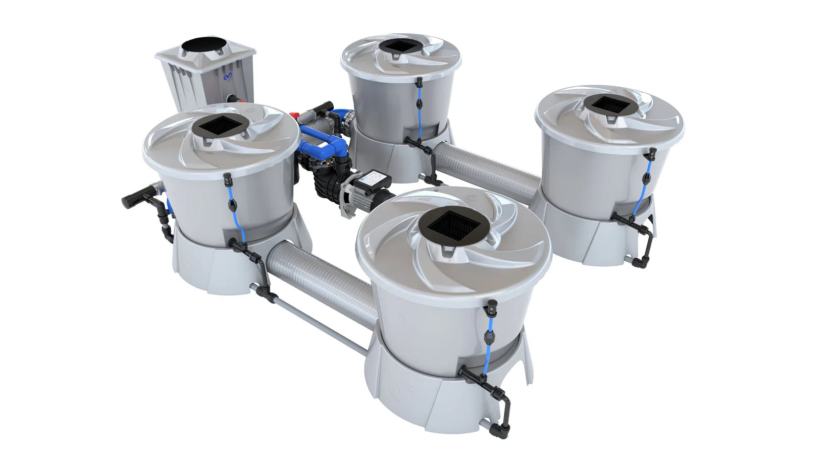 Alien Hydroponics V System Deep Water Culture (DWC) Hydroponic Growing Kit - 4 Pot 2 Row Design for Indoor Herb Garden & Home Hydroponic System | Perfect for Lettuce, Basil, and Small Plants Cultivation