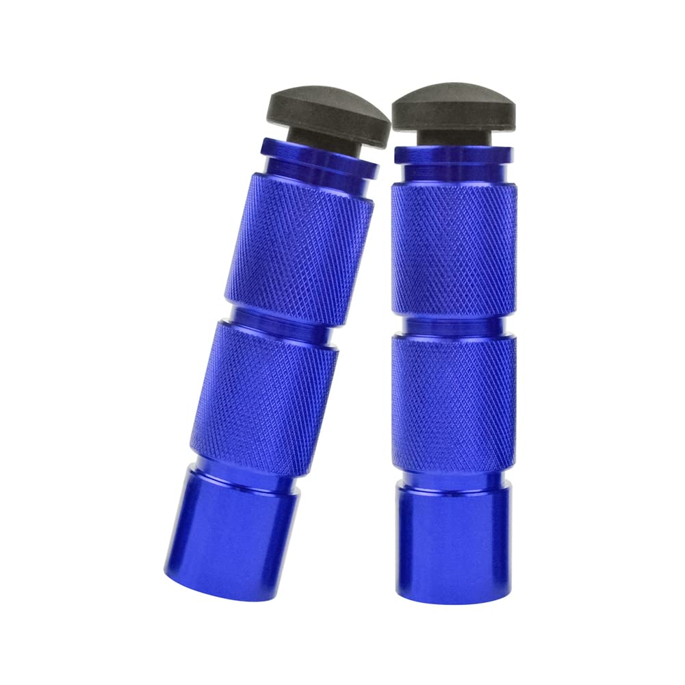 1 Pair Universal M8 Motorcycle Foot Pegs - Aluminum Alloy Non-Slip Footrest Pedals for Motorcycles, Dirt Bikes, Scooters & ATVs (Red) - Perfect for Off-Road Adventures & Daily Commuting