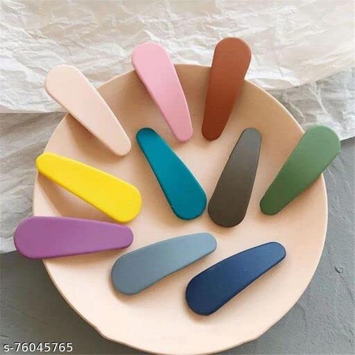 10 Pcs Cute Frosted Hair Clips for Girls - Multi Design Side Hair Pins (Triangle) - Perfect for School, Parties, and Everyday Styling