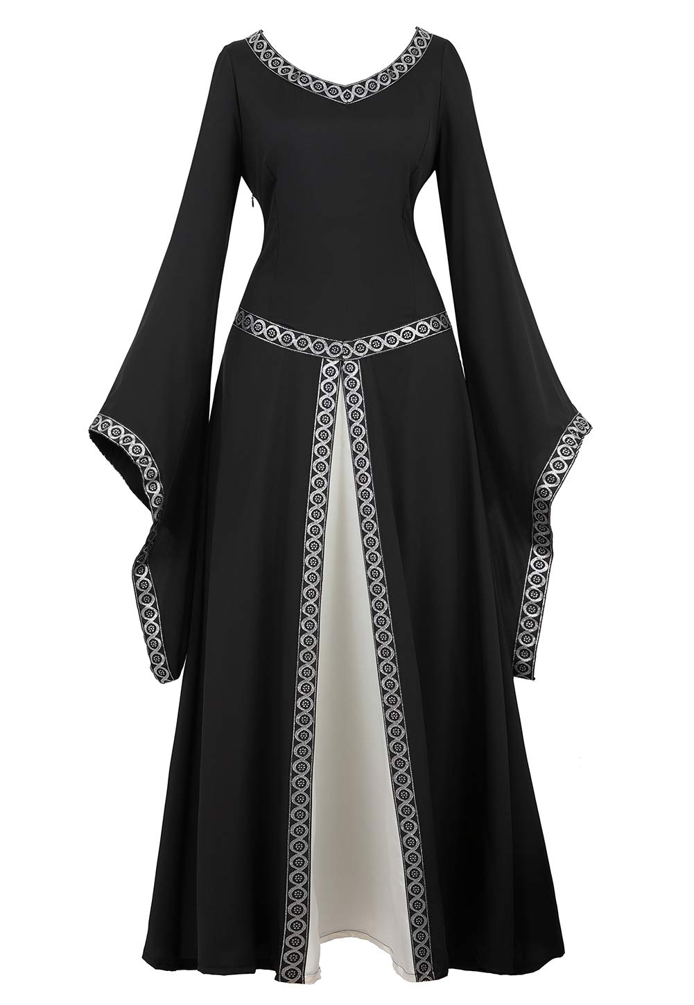 Plus Size Renaissance Dress for Women - Medieval Costume with Flowy Sleeves | Perfect for Halloween, Cosplay, Renaissance Fairs & Themed Parties