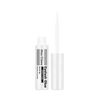 Miss Claire Gentle Non-Toxic Eyelash Glue for False Lashes - 5g (0.17oz) Black & White Duo Pack - Perfect for Daily Wear, Special Occasions & Professional Makeup