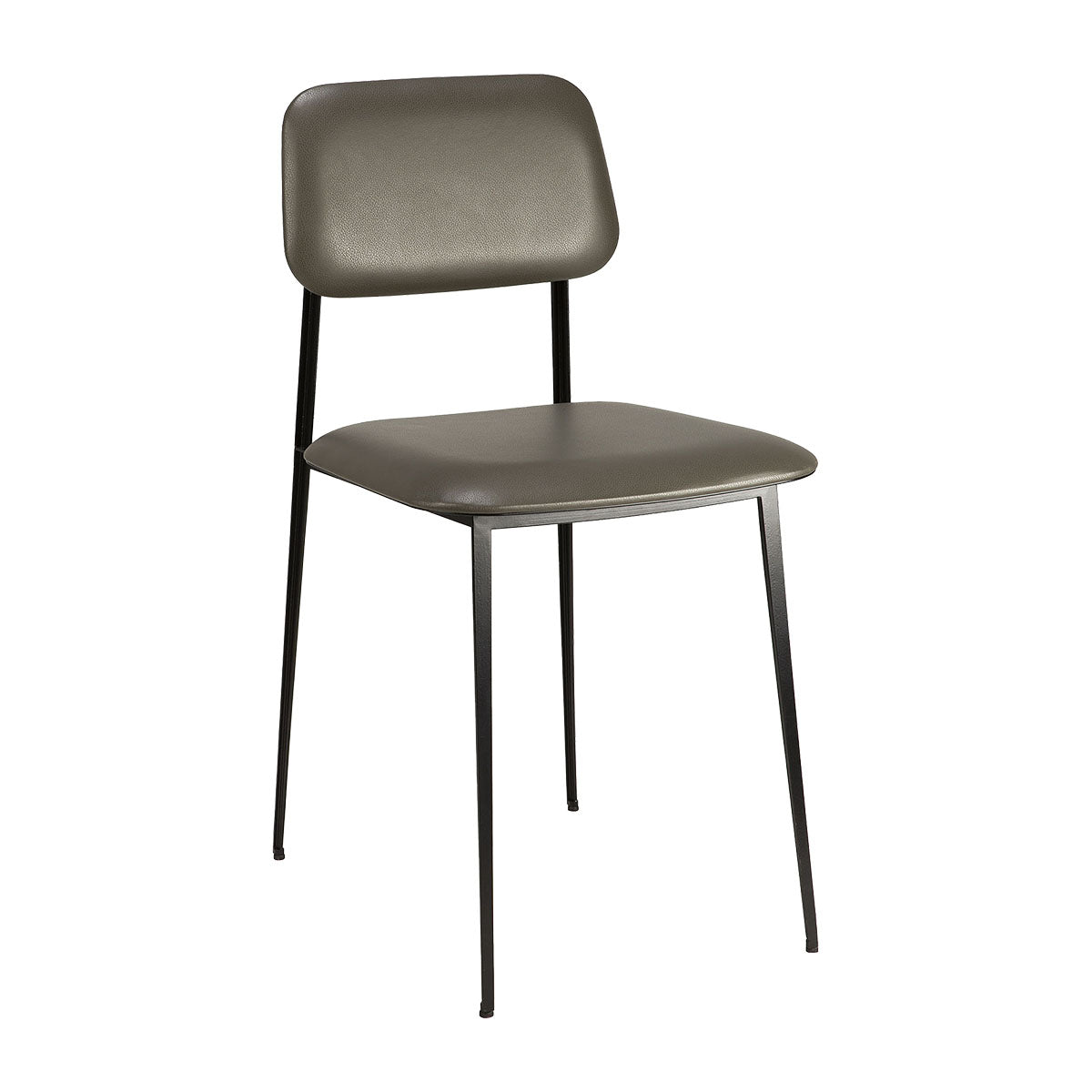 Premium DC Leather Dining Chair - Modern PU Leather Upholstered Seat with Sturdy Metal Legs - Perfect for Kitchen, Dining Room, and Home Office Use