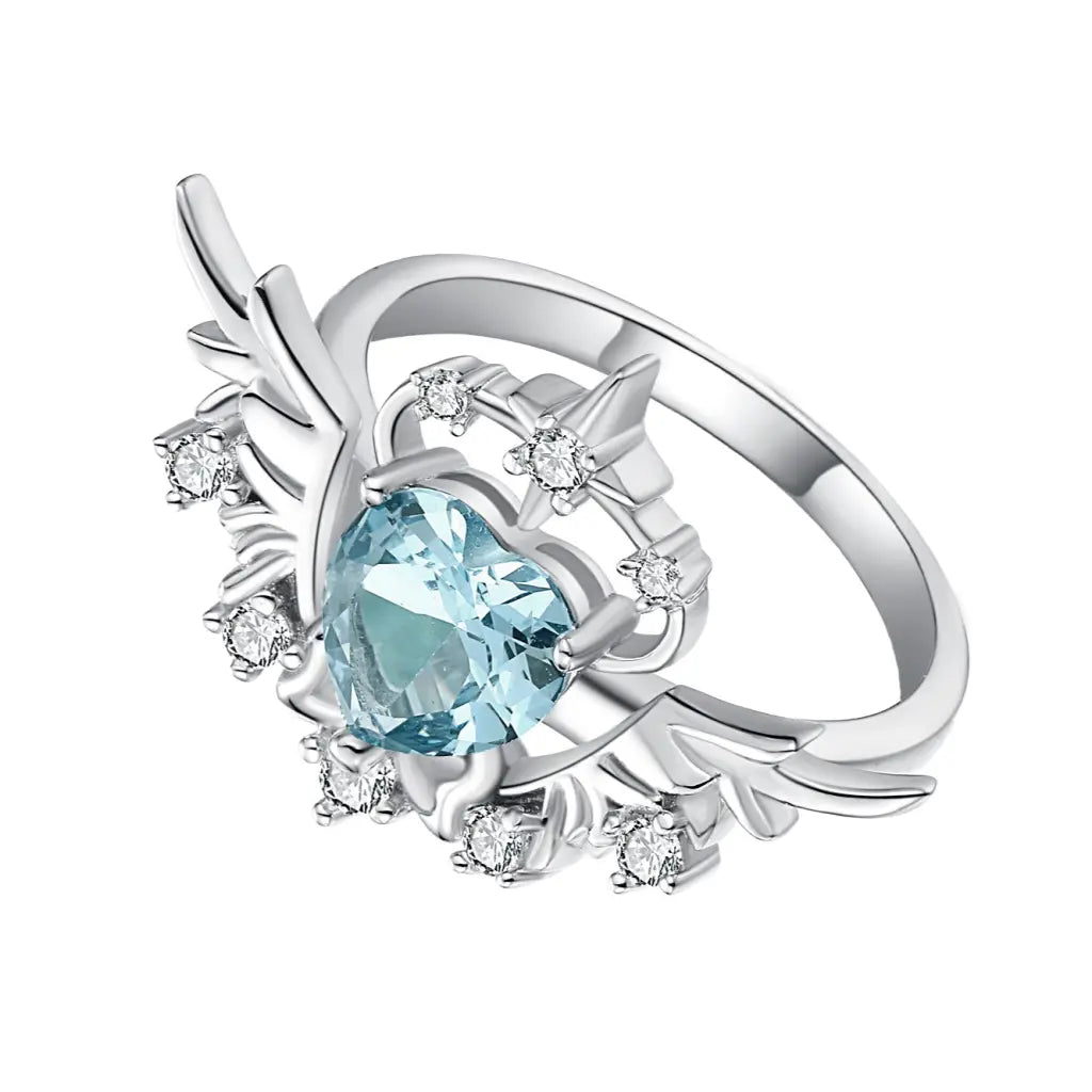 Camilla Ring - Winter Blue Petite Sterling Silver Jewelry for Women | Elegant Gift for Her, Christmas, Anniversary & Special Occasions