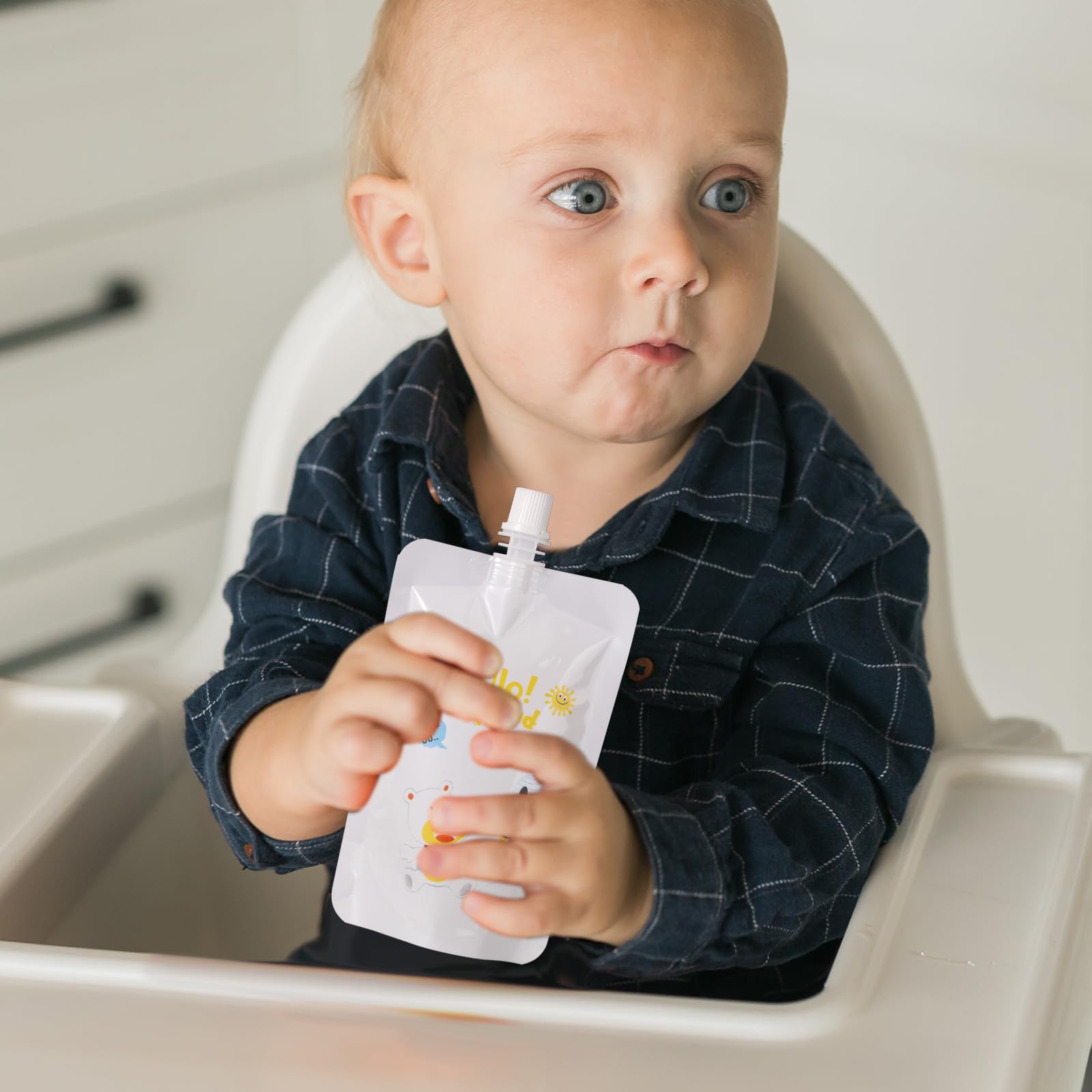 Organic Baby Food Pouches Filler Kit - Reusable & Refillable Baby Feeding Pouches with Filling Machine, Spoon & Cleaning Brush | Eco-Friendly Toddler Food Storage Solution for Homemade Purees, Snacks On-The-Go (Pink) | Perfect for Daycare, Travel & Mess-Free Feeding