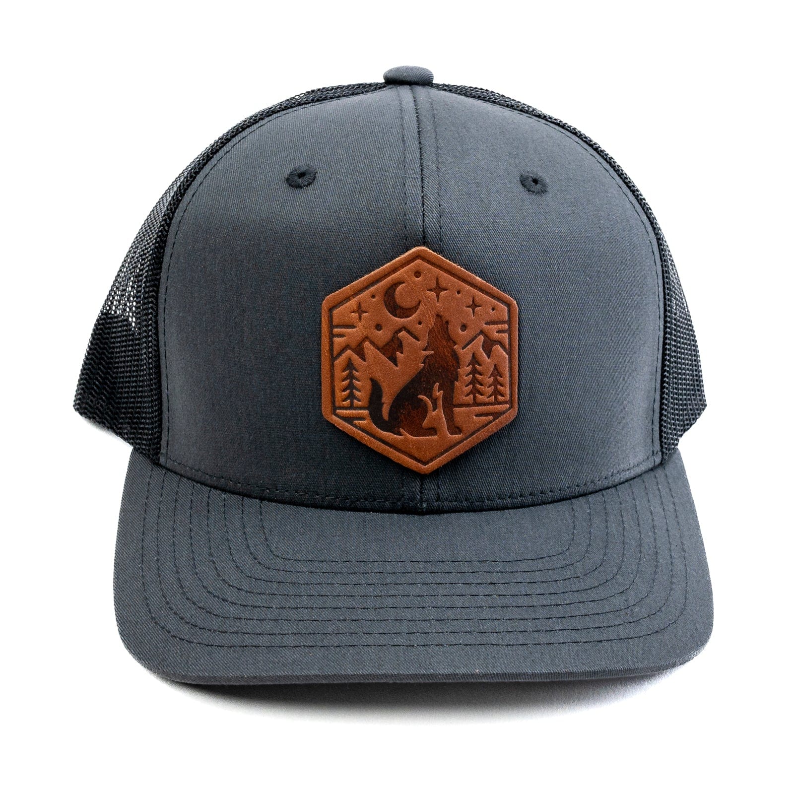 Howling Wolf Trucker Hat for Men & Women - Adjustable Snapback Cap for Outdoor, Hiking, and Casual Wear