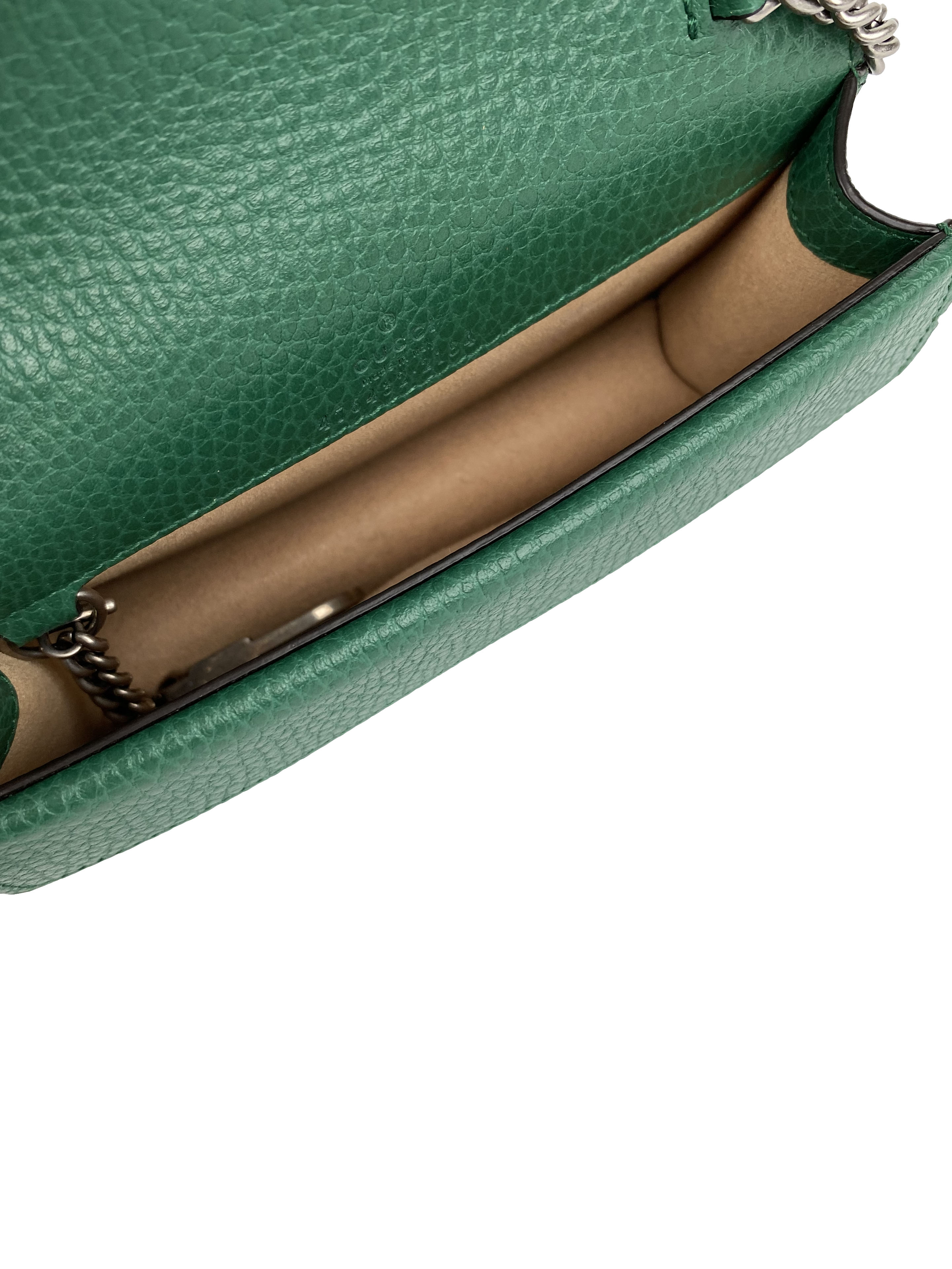 Gucci Green Super Mini Dionysus Bag - Stylish Leather Crossbody Purse for Women | Perfect for Parties, Dates & Everyday Use
