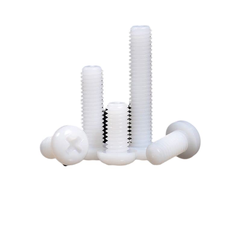 100pcs White Nylon Phillips Round Head Plastic Screws M5x30mm - DIY, Drones, Telescopes, Electronics & Mechanical Fasteners | Perfect for Home Repairs, RC Models & Tech Projects