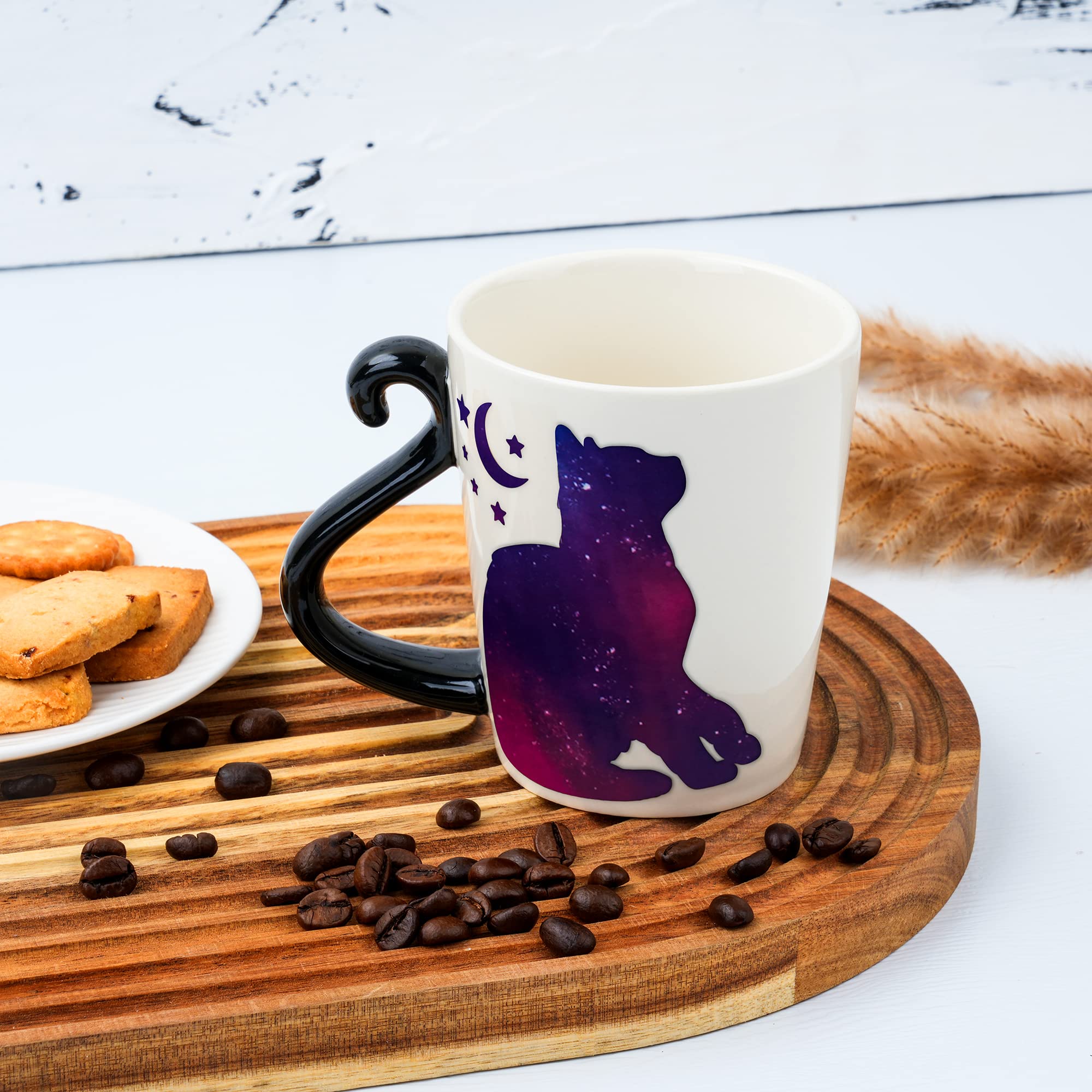 Thermo Color Changing Cat Coffee Mug - Funny Cat Lover Gift for Women, Mom, Wife, Sister, BFF - 12oz Ceramic Cup - Perfect for Birthday, Christmas, Office Gifts & Coffee Tea Lovers
