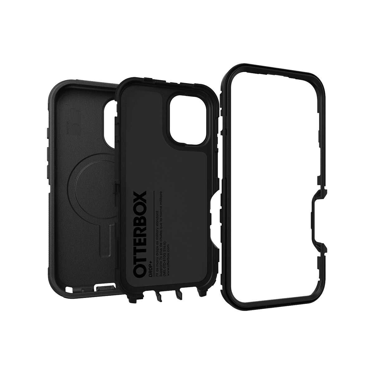 OtterBox Defender Series MagSafe Compatible Case for iPhone 16 - Black | Heavy Duty Protection with Drop Resistance | Perfect for Outdoor Adventures, Construction Work & Active Lifestyles