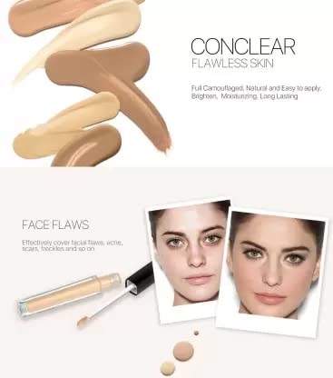 Natural Liquid Concealer with Shiny Finish - Full Coverage & Hydrating Makeup for Flawless Skin | Perfect for Daily Wear, Special Occasions & Photo Shoots
