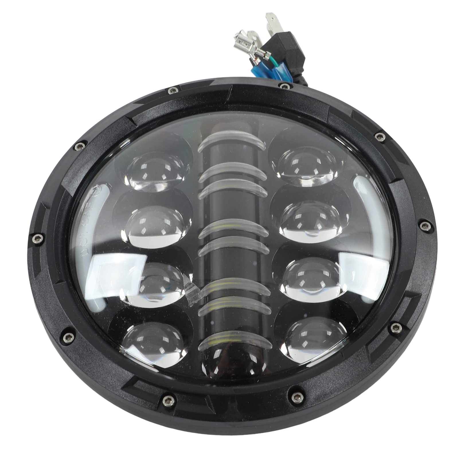 3000LM Waterproof Motorcycle Headlight - Round LED Headlamp with Heat Dissipation & Explosion Proof for Bike Modification | Perfect for Night Riding, Off-Road Adventures & Custom Bike Builds
