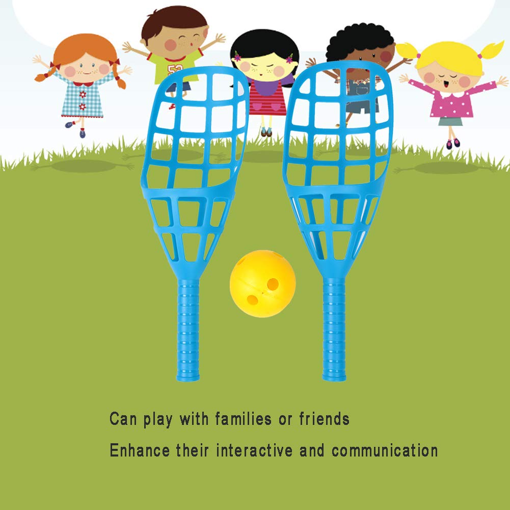 **Scoop Ball Game Set - 2 Rackets & 1 Ball for Kids Outdoor Sports, Toss & Catch Fun, Group Activities, Exercise & Play - Perfect for Backyard, Park, and Beach Games**