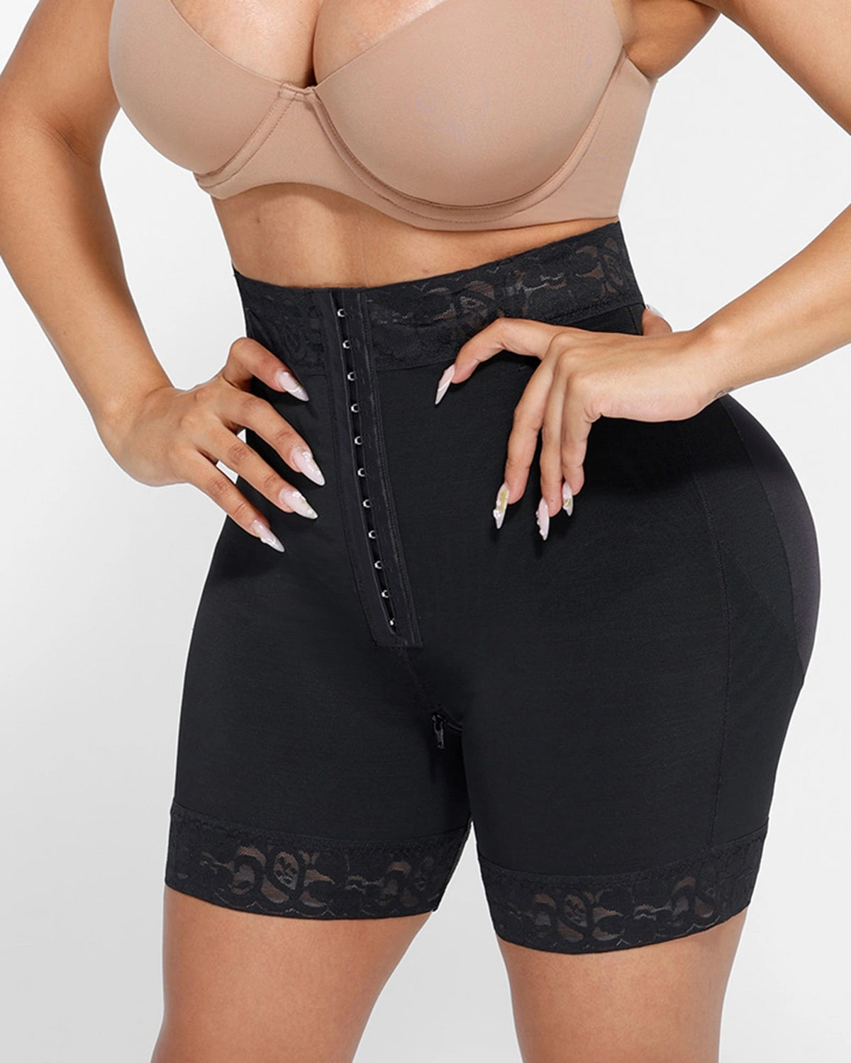AirSlim® Front Hook Butt Lifting Shorts for Women - High Waist Tummy Control Shapewear - Perfect for Workout, Yoga & Everyday Wear