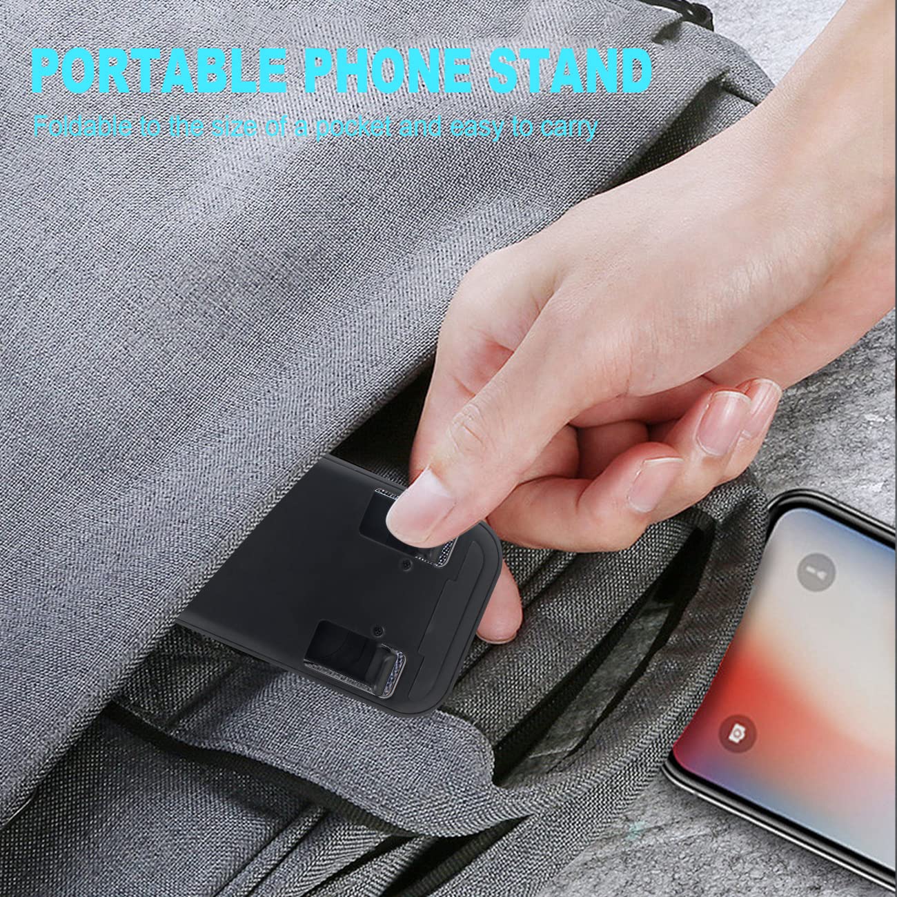 BobBros Adjustable Phone Stand - Foldable & Sturdy Desktop Holder for iPhone, iPad, Tablet - Perfect for Video Calls, Streaming & Hands-Free Viewing at Home/Office