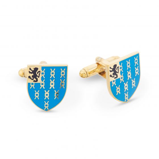 Lincoln's Inn Shield T-Bar Cufflinks for Men - Elegant British Style Formal Dress Accessories for Weddings, Business Meetings & Special Occasions
