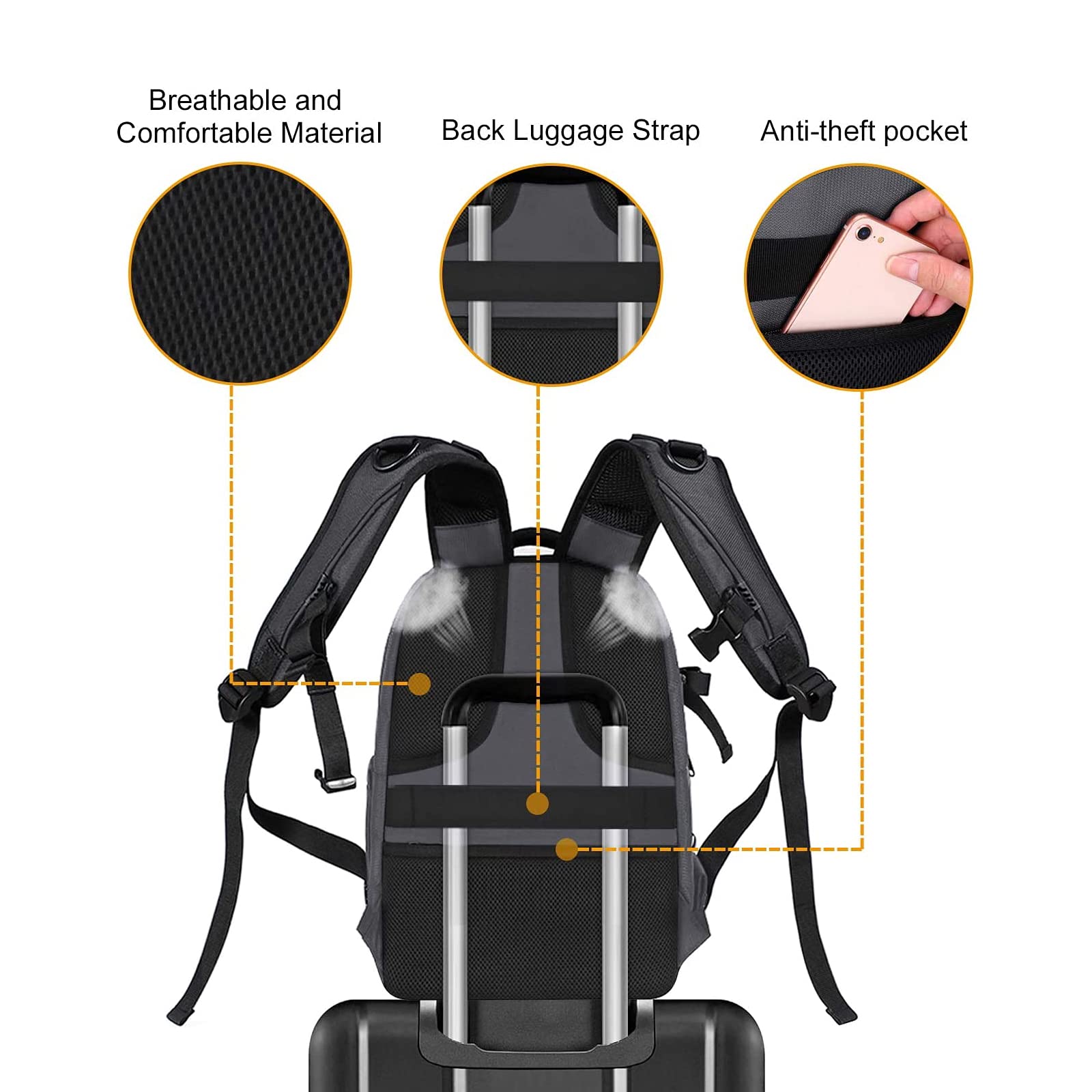 MOSISO Waterproof DSLR Camera Backpack 15-16 Inch - Hardshell Case for Canon Nikon Sony Mirrorless Cameras with Tripod Holder & Laptop Compartment (Gray) - Perfect for Travel Photography & Outdoor Adventures