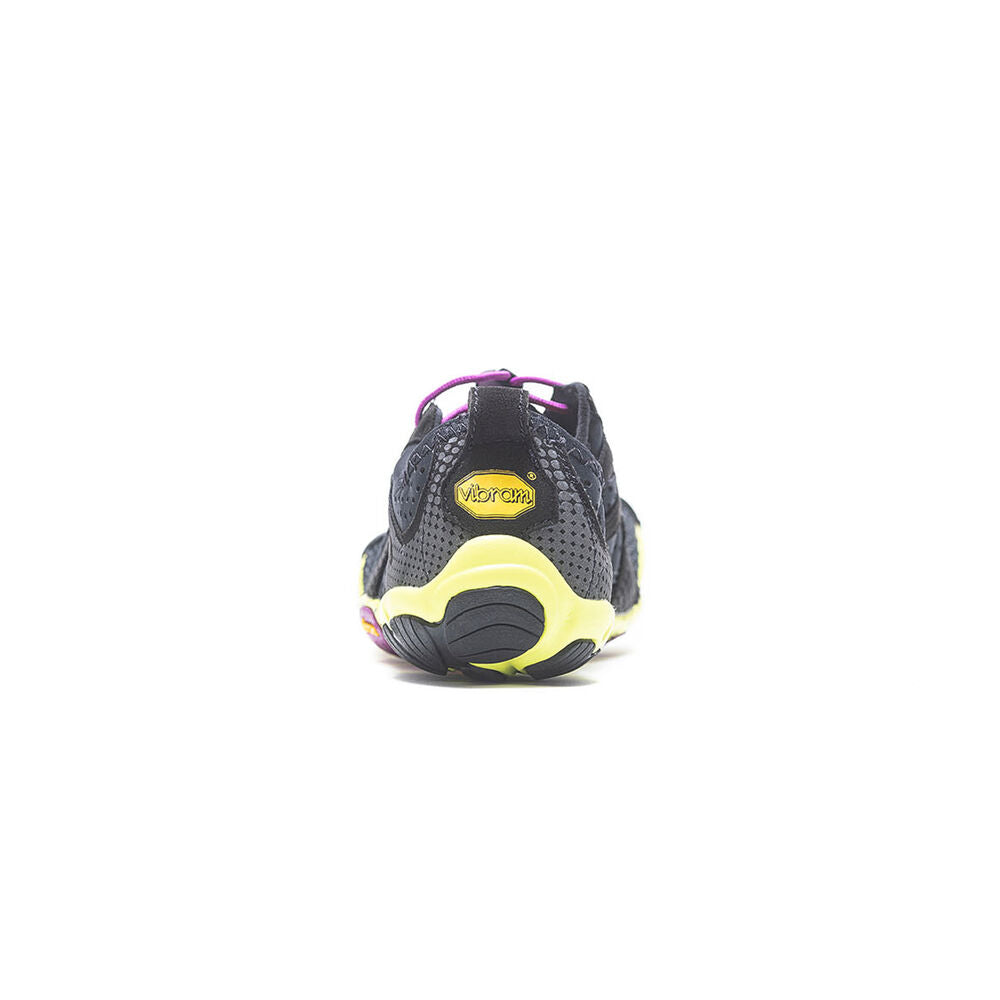 Vibram Women's V Run Running Shoes - Black/Yellow/Purple | Lightweight & Flexible for Trail Running, Gym Workouts & Outdoor Activities