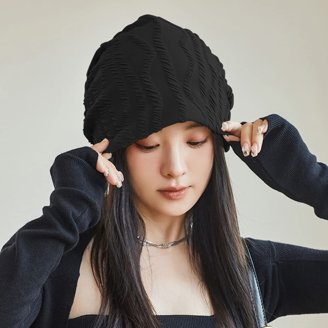 HyzaPhix Women's Fashion Pom Pom Beanie Hat - Soft Knit Winter Hat for Women & Girls - Warm Bobble Hat for Cold Weather - Perfect for Outdoor Activities, Skiing, and Casual Wear