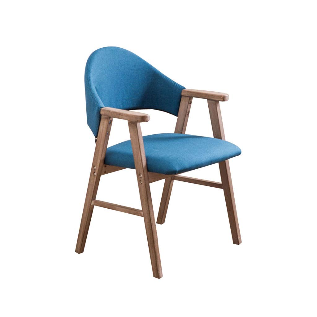 Solid Wood Dining Chairs for Kitchen, Cafe & Office - Blue