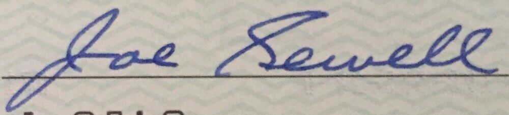 Joe Sewell Cleveland Indians Autographed Signed Checks (Lot of 5) - Authentic Baseball Memorabilia for Collectors & Sports Fans - Perfect for Framing, Display, or Investment
