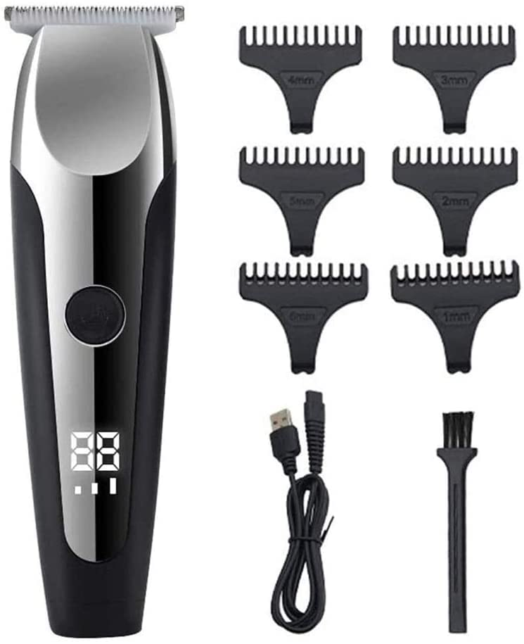 Professional Cordless Hair Clippers for Men - Rechargeable USB Hair Trimmer Kit with Beard & Mustache Trimmer, Waterproof Precision Grooming Tools for Home & Barber Use