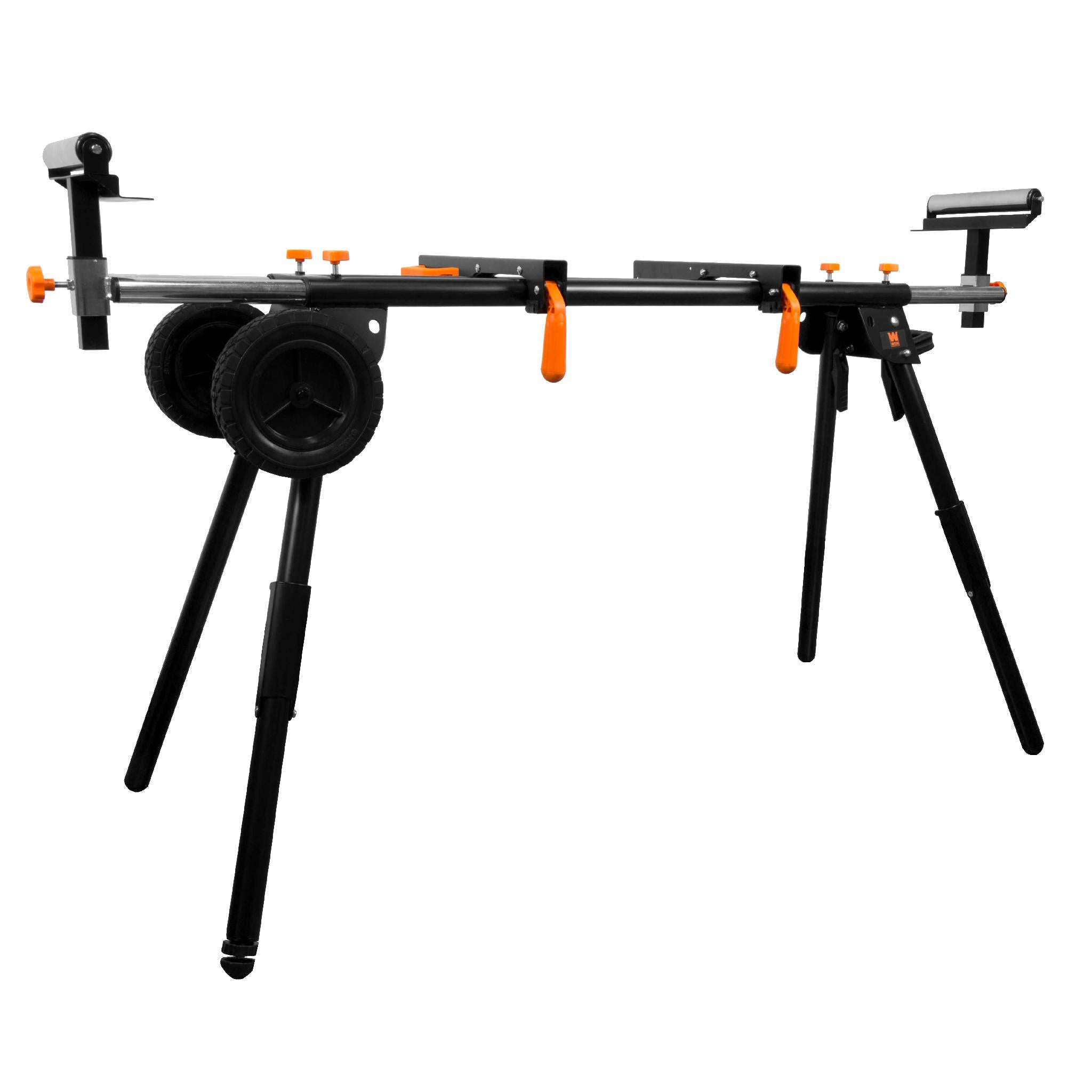 WEN MSA330 Collapsible Rolling Miter Saw Stand with 3 Onboard Outlets - Portable Workbench for Woodworking, DIY Projects, and Jobsite Use