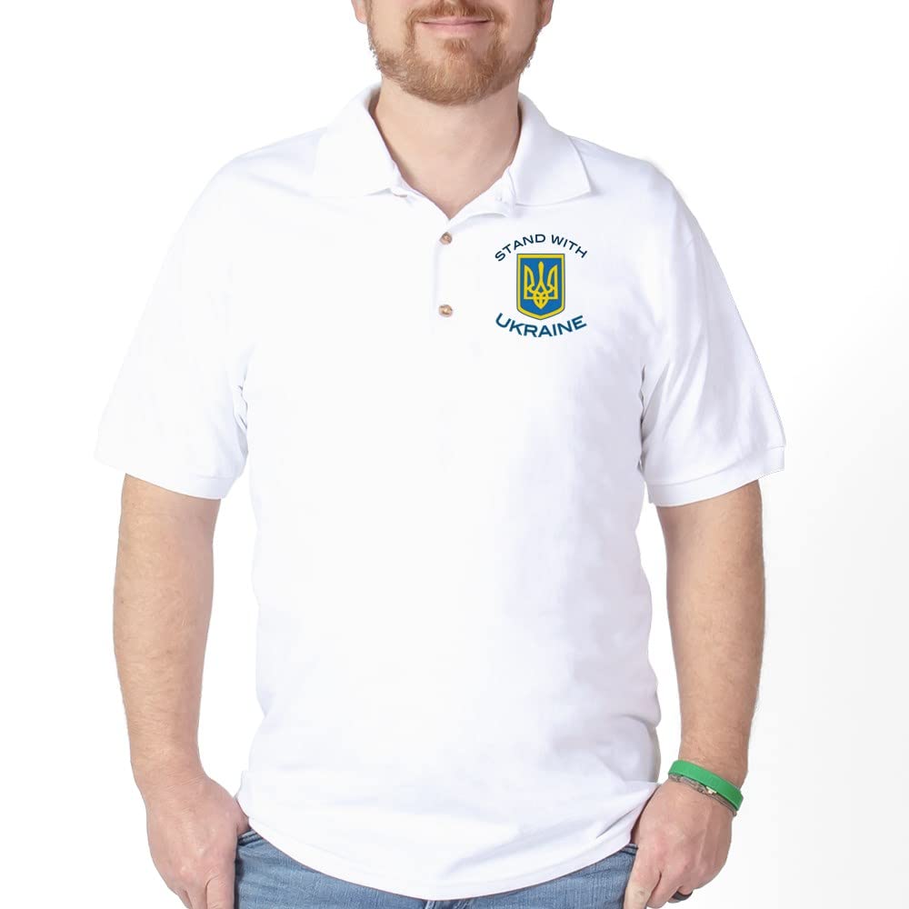 Stand with Ukraine Golf Shirt - Patriotic Polo for Men & Women - Comfortable & Stylish for Golf, Casual Wear & Supportive Events