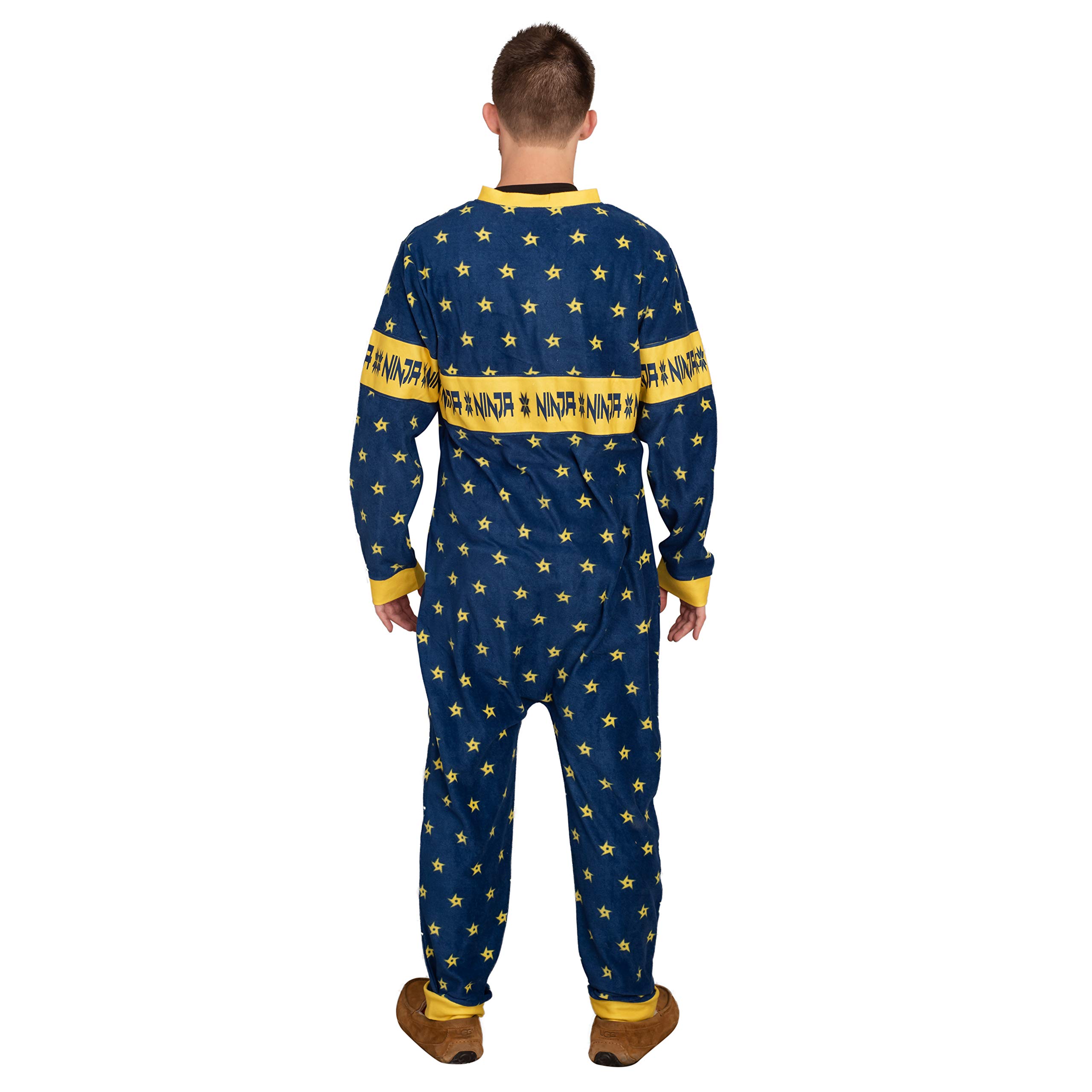 Ninja Video Game Streamer Shurikens Pajama Union Suit - Comfortable Anime Cosplay Costume for Gaming, Twitch Streaming & Sleepovers