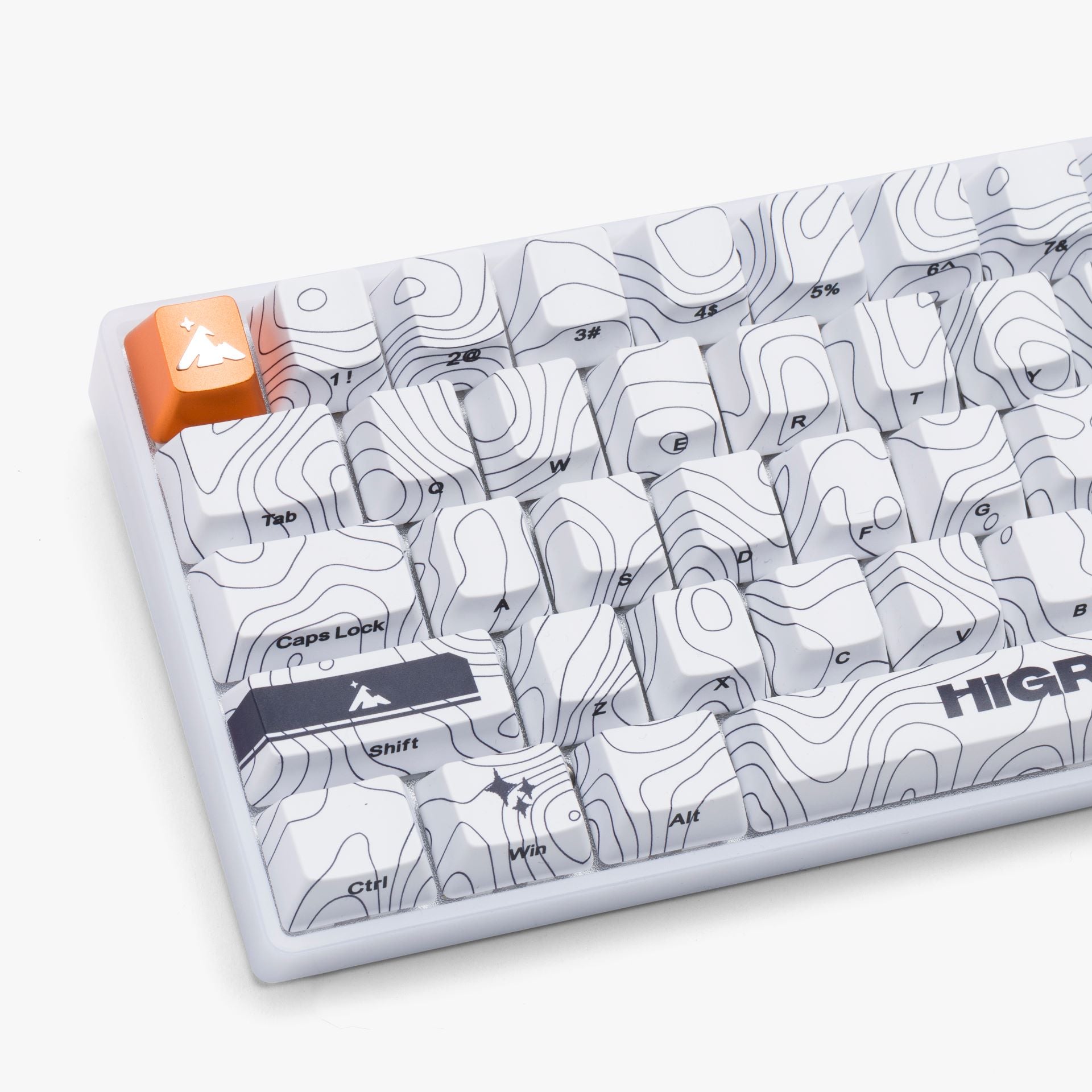 Higround Summit Artisan Keycap - Orange Mechanical Keyboard Keycap for Gaming & Typing - Perfect for PC, Mac, and Custom Keyboard Enthusiasts