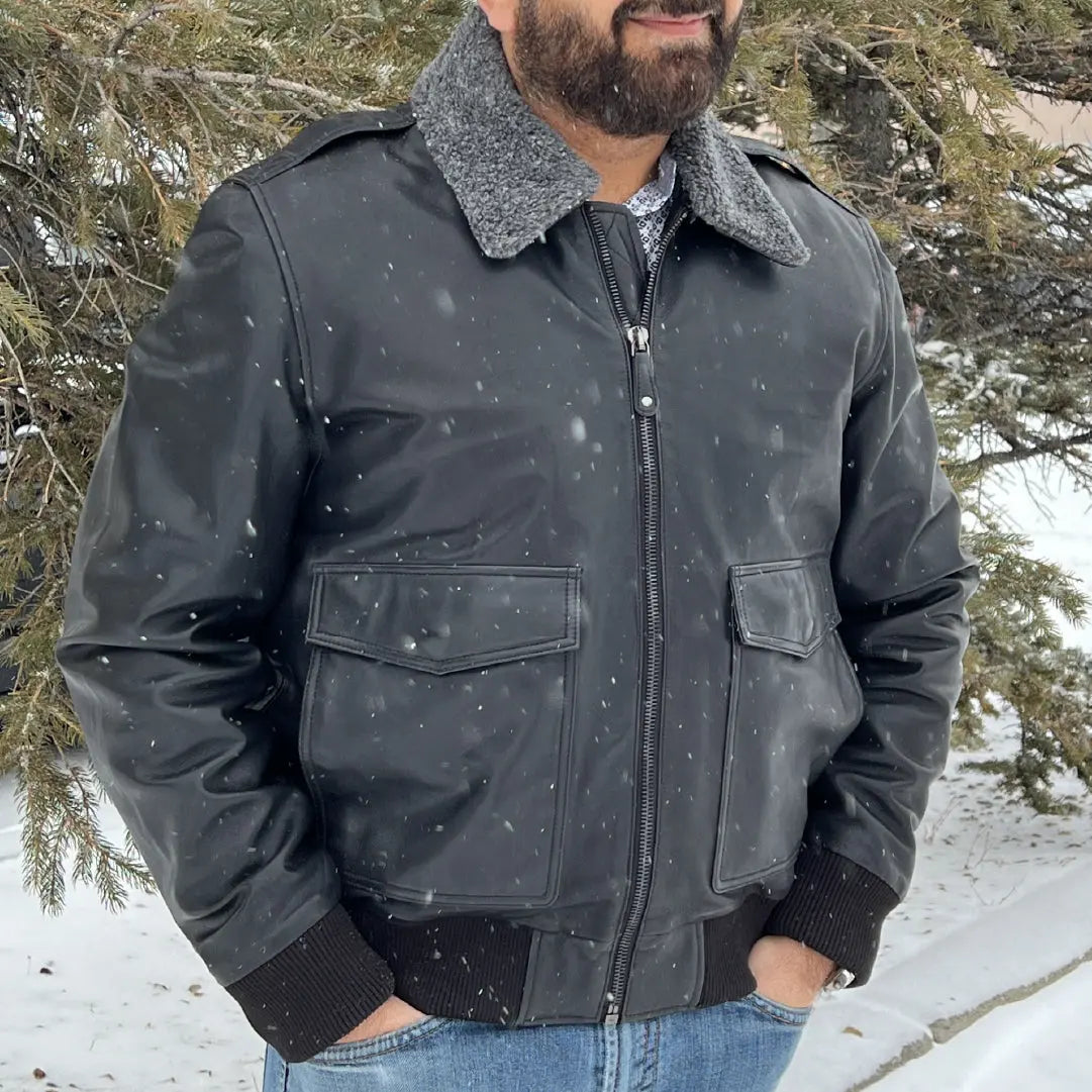 BOL Men's Maverick Lambskin Leather Jacket - Genuine Soft Leather Biker Jacket for Men, Stylish Motorcycle Jacket with Premium Zipper - Perfect for Riding, Casual Wear & Outdoor Adventures