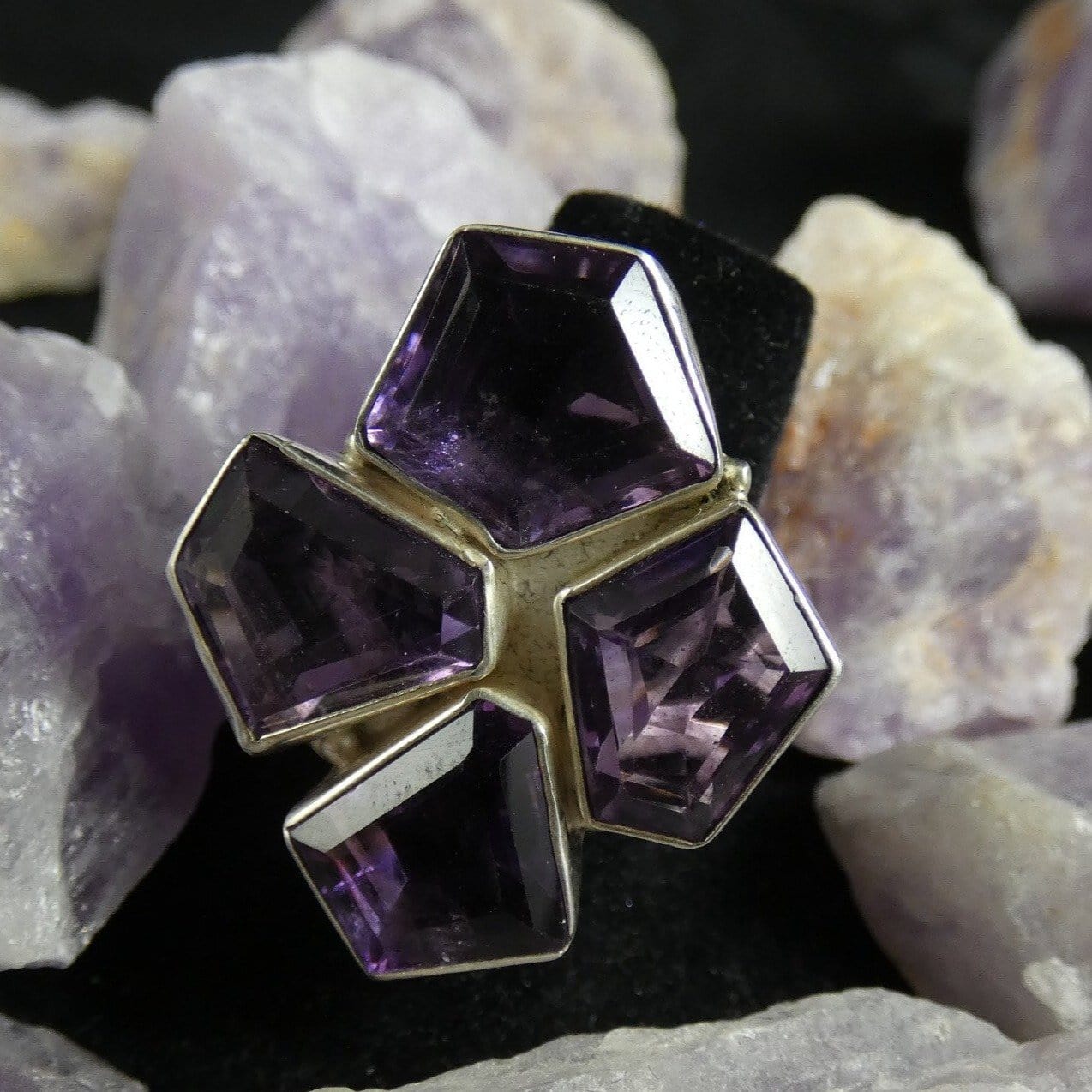 Natural Amethyst Gemstone Ring for Women - Size 7 | Elegant Purple Crystal Jewelry Gift for Birthday, Anniversary & Special Occasions