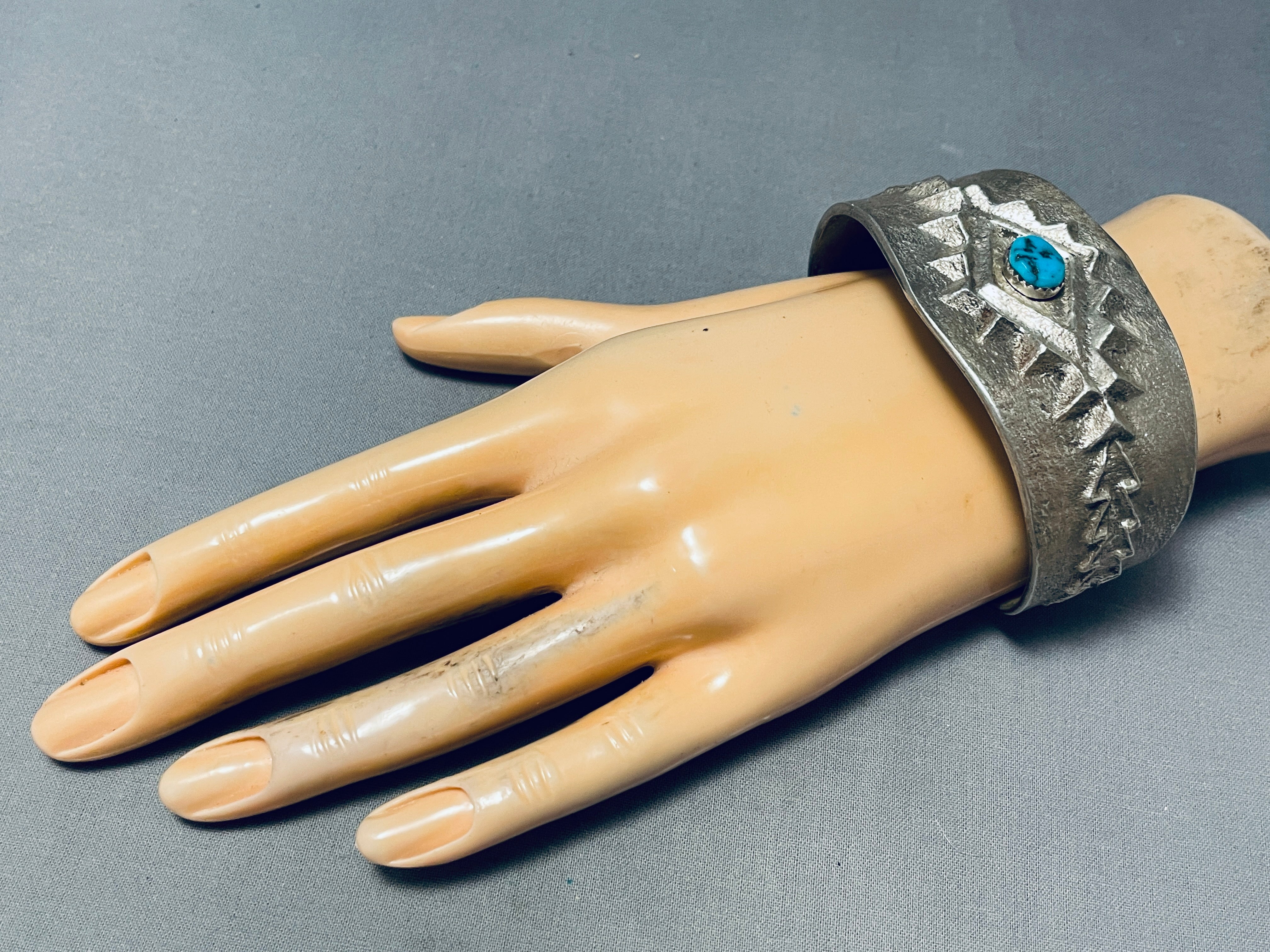 100 Gram Authentic Navajo Sleeping Beauty Turquoise Sterling Silver Bracelet - Handmade Native American Jewelry for Women - Perfect for Boho, Western & Casual Wear