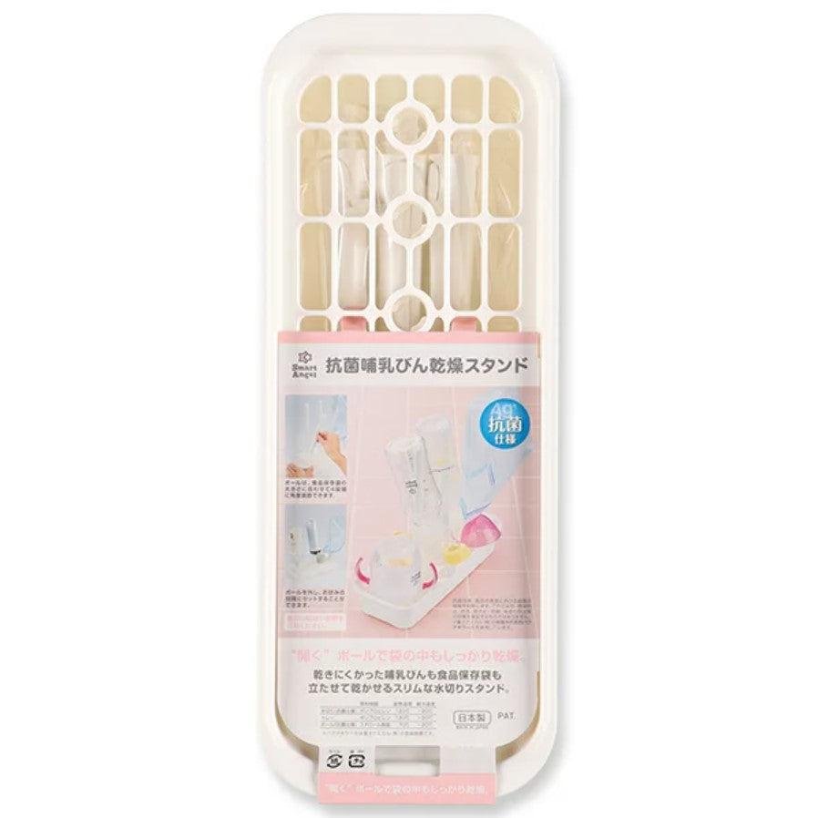 Nishimatsuya Smart Angel Baby Bottle Drying Rack - Stainless Steel Bottle Sterilizer & Organizer for Breast Pump Parts, Pacifiers - Perfect for Nursery, Kitchen Countertop, Daycare Use