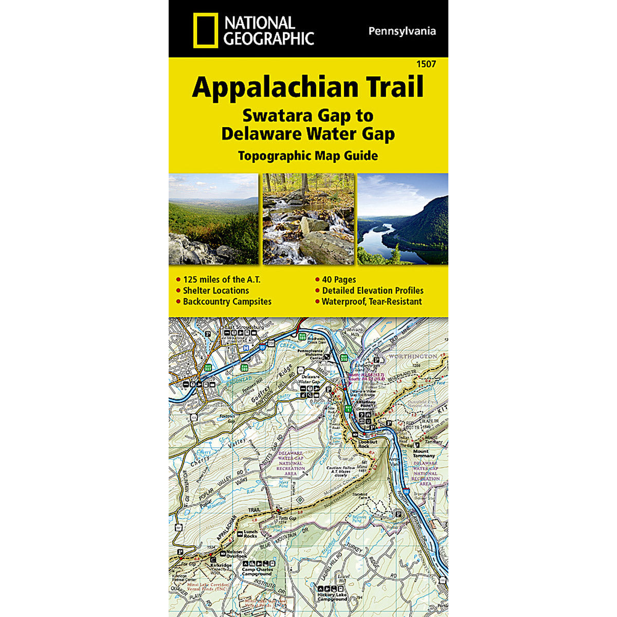 Appalachian Trail Map - Swatara Gap to Delaware Water Gap Pennsylvania | Hiking Guide for Outdoor Adventures & Backpacking Trips