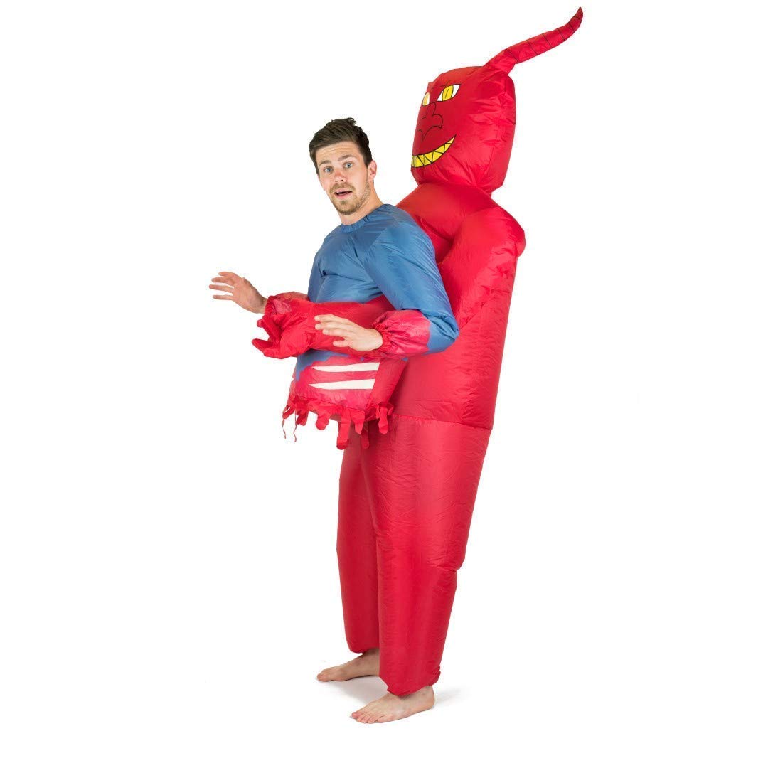 Red Devil Inflatable Halloween Costume for Adults - One Size Fits Most - Perfect for Halloween Parties, Cosplay & Scary Events