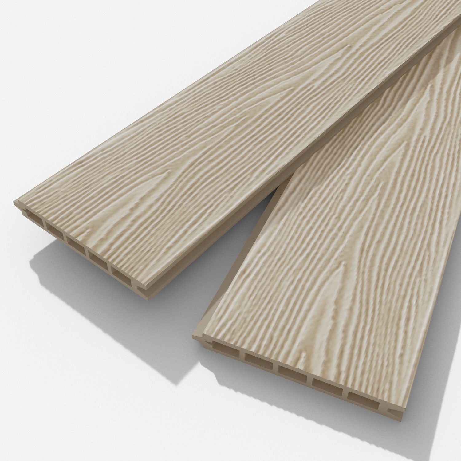 Classic Blossom Curved Top Fence Panel - Light Oak Finish with Aluminum Posts | Decorative Garden Fencing for Backyard Privacy & Landscaping