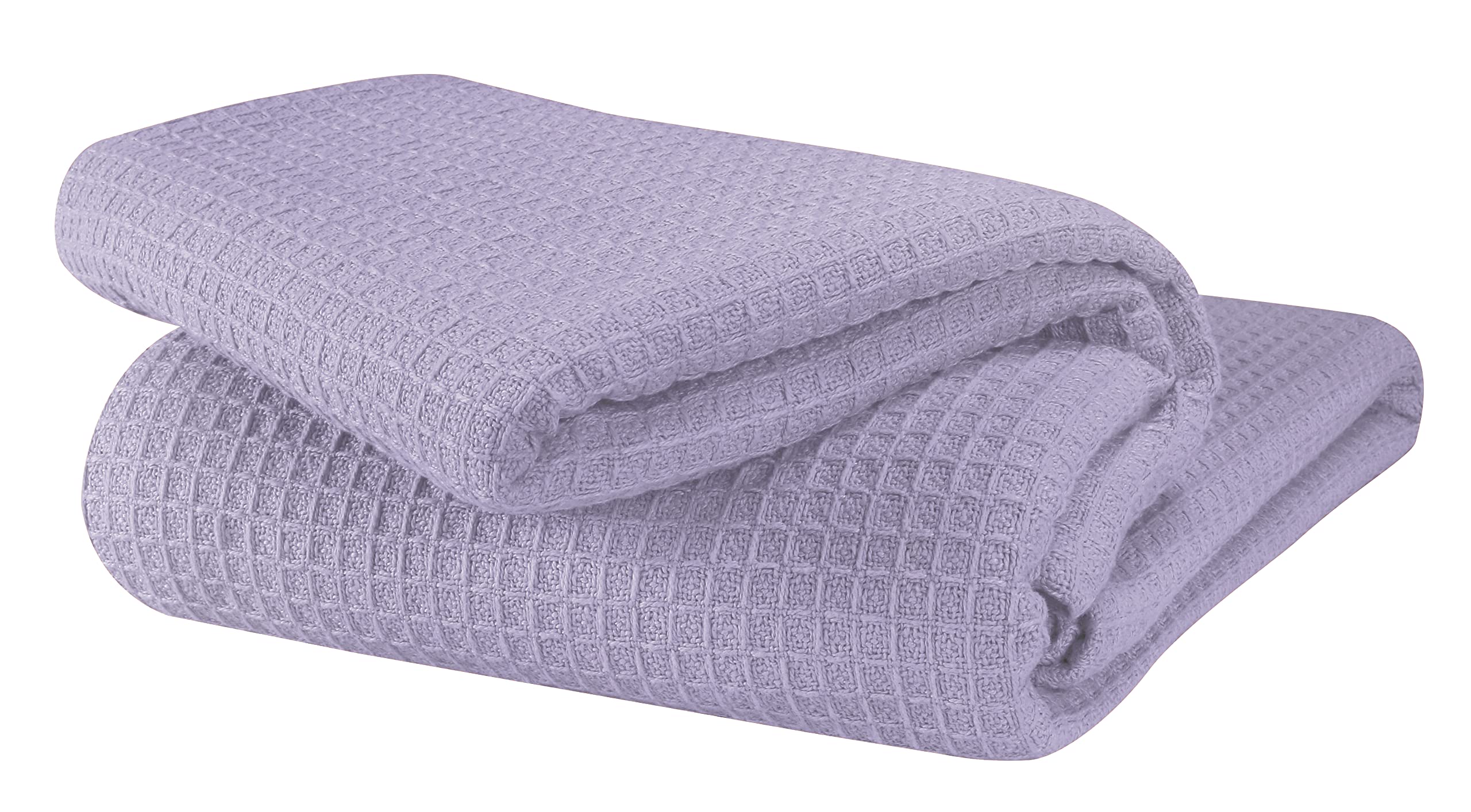 GLAMBURG 100% Cotton Thermal Blanket - Queen Size Soft Waffle Weave Blanket, Breathable All-Season Bedding for Cozy Sleep, Warm & Lightweight - Perfect for Bedroom, Sofa, Travel & Gifts (Purple)