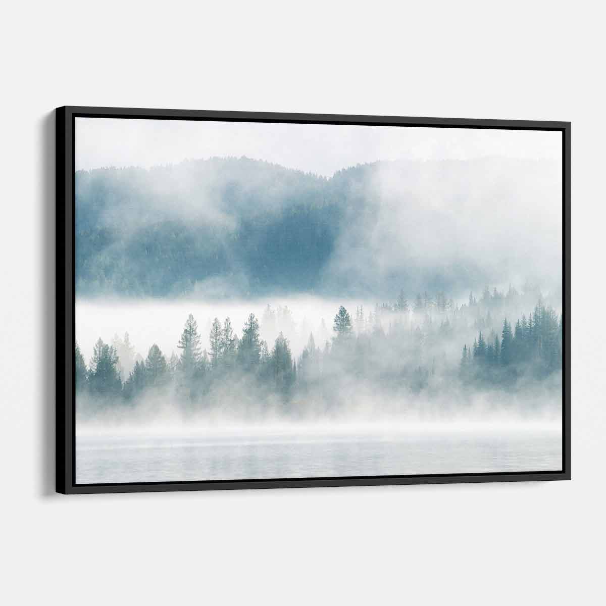 Grey Forest Wall Art Canvas Print - Modern Nature Landscape Painting for Living Room, Bedroom & Office Decor