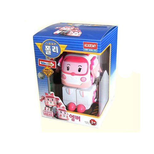 Robocar Poli Transforming Robot Toy - Korean Amber Edition (ROPOLI02_Amber) | Interactive Kids' Playtime & STEM Learning Gift