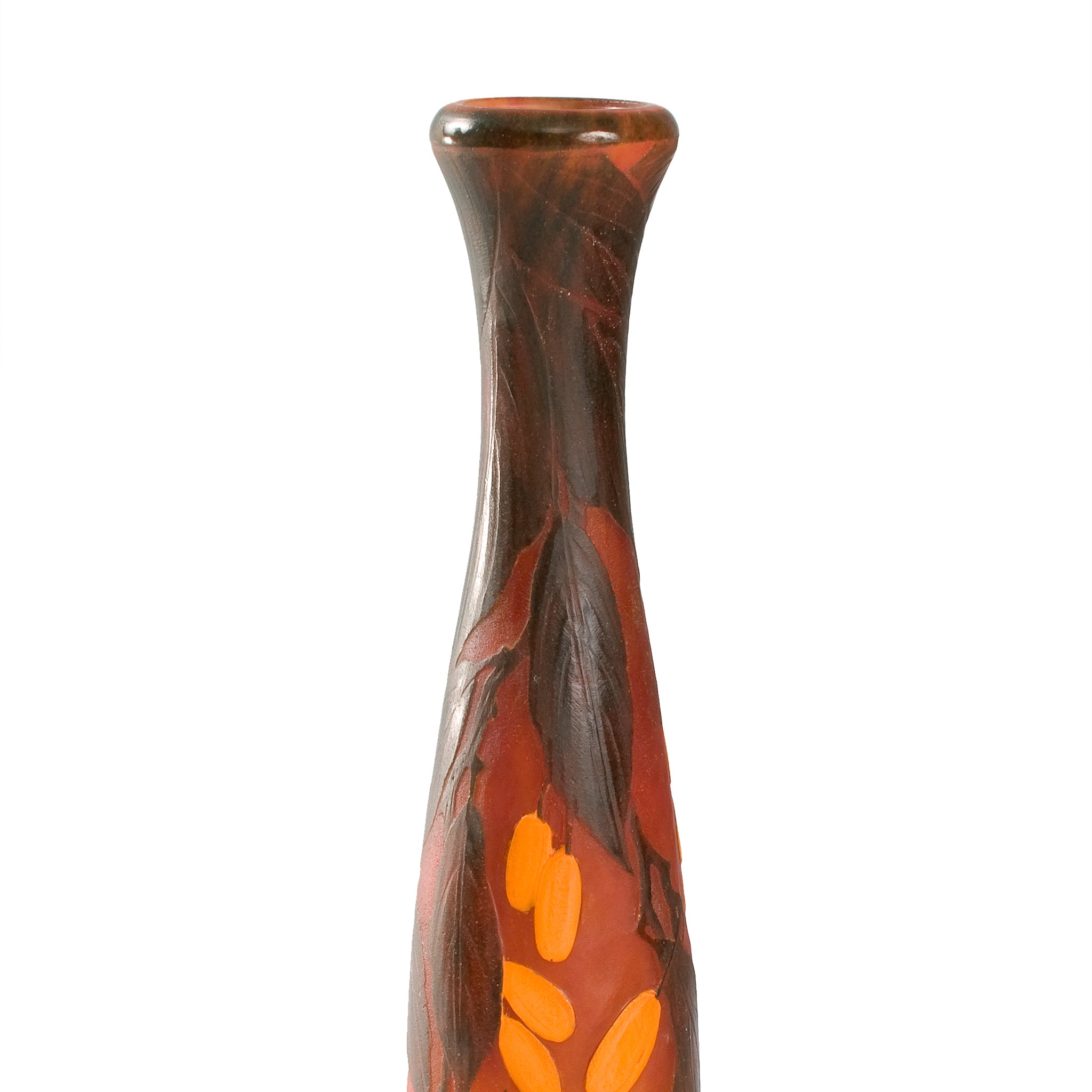 Antique Daum Nancy Wheel Carved Cameo Glass Vase - Handcrafted French Art Nouveau Collectible for Home Decor, Wedding Centerpiece & Luxury Gift