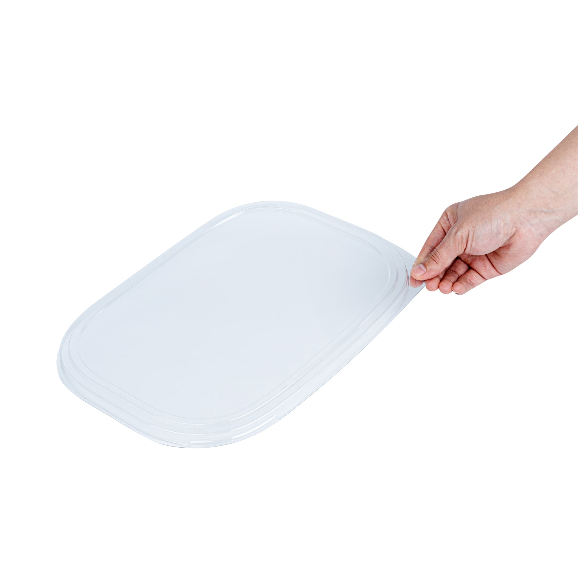 Bento Tek Rectangle Clear Plastic Lids - 50 Pack for 51 oz Bento Box | Airtight Food Storage | Perfect for Meal Prep, Lunch Boxes & Office Snacks