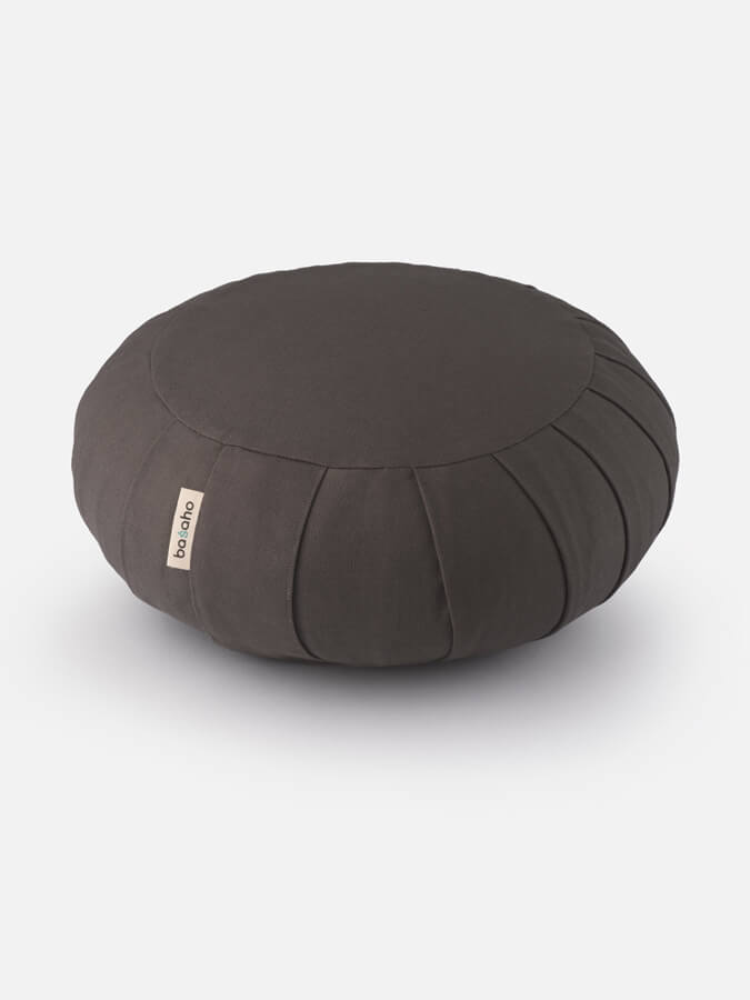 Basaho Classic Zafu Meditation Cushion - Round Buckwheat Filled Yoga Pillow for Zen Sitting, Meditation & Floor Seating - Perfect for Home, Studio & Mindfulness Practice