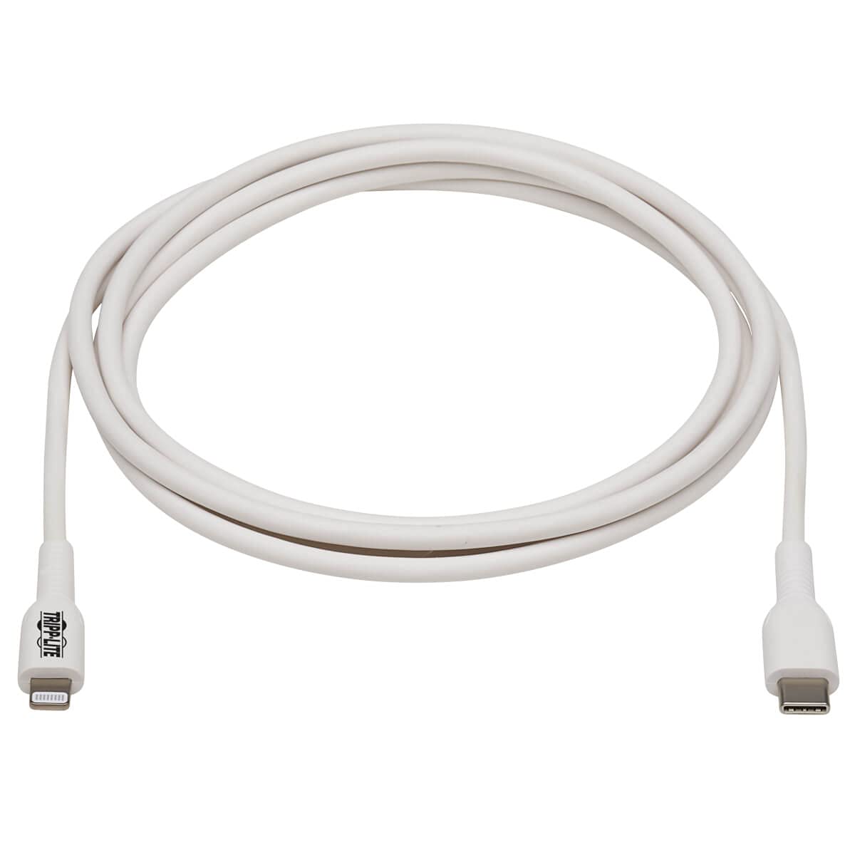 Tripp Lite Safe-IT USB-C to Lightning Cable 6.6ft MFi Certified - Fast Charging for iPhone 14/13/12/11/X/8 - Hospital-Grade Protection, Durable White Charger Cord (2M) - Perfect for Home, Office & Travel Charging