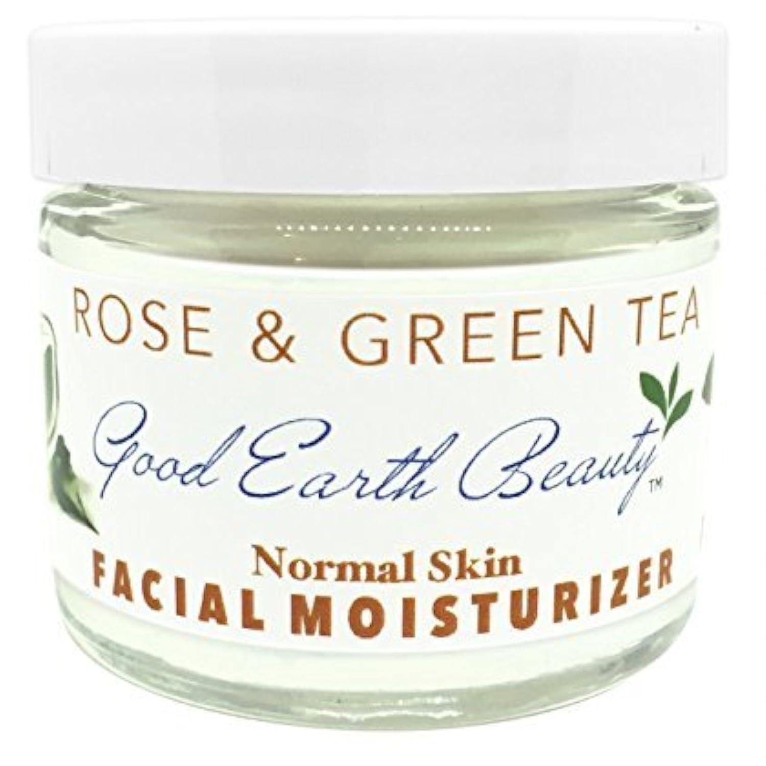 Organic Rose & Green Tea Facial Moisturizer for Normal Skin - Hydrating & Nourishing Daily Cream - 2.3 oz - Perfect for Morning & Night Skincare Routine