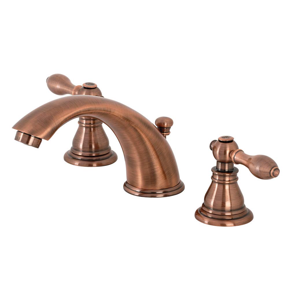 Kingston Brass KB966ACL American Classic Widespread Bathroom Faucet - Antique Copper Finish, 13.63 x 5.75 x 4.06 Inches - Perfect for Vintage Style Bathroom Vanities and Sinks