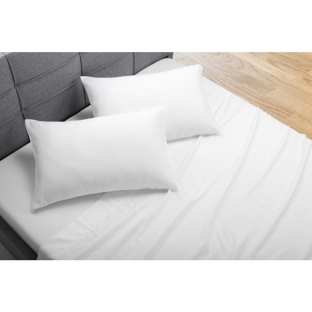 1000 Thread Count Cotton Rich Bed Sheet Set - Queen Size, White - Ultra Soft Luxury Bedding for Hotel & Home Use