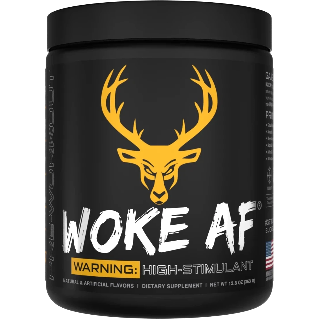 Bucked Up WOKE AF Pre-Workout Supplement - Energy & Focus Booster for Gym, Fitness & Bodybuilding | Ideal for Pre-Workout, Weight Training & Athletic Performance